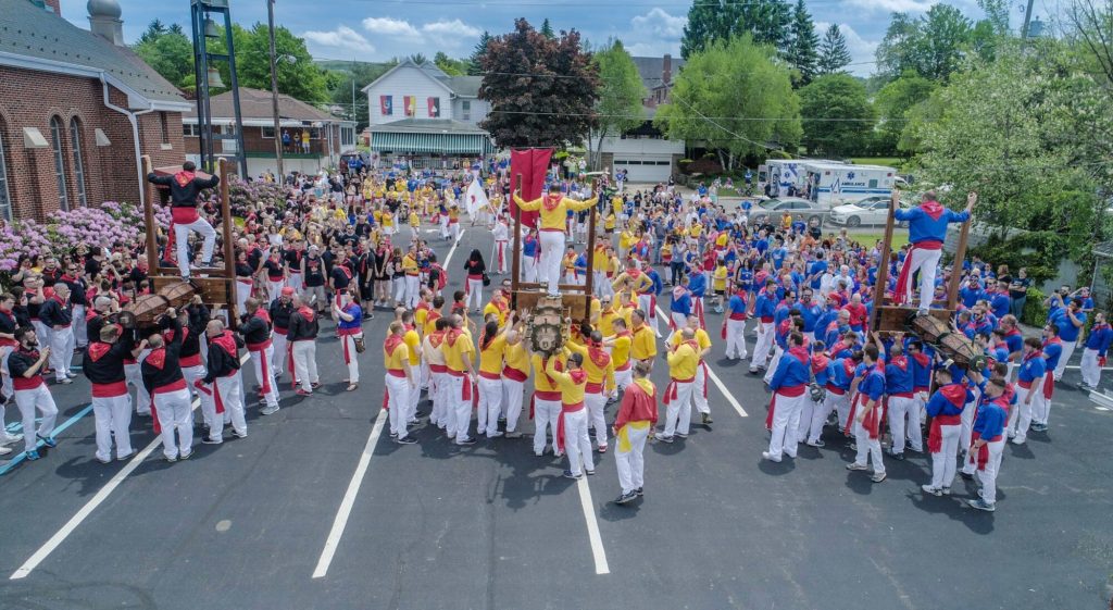 Drone photo of St. Ubaldo Day in Jessup, PA