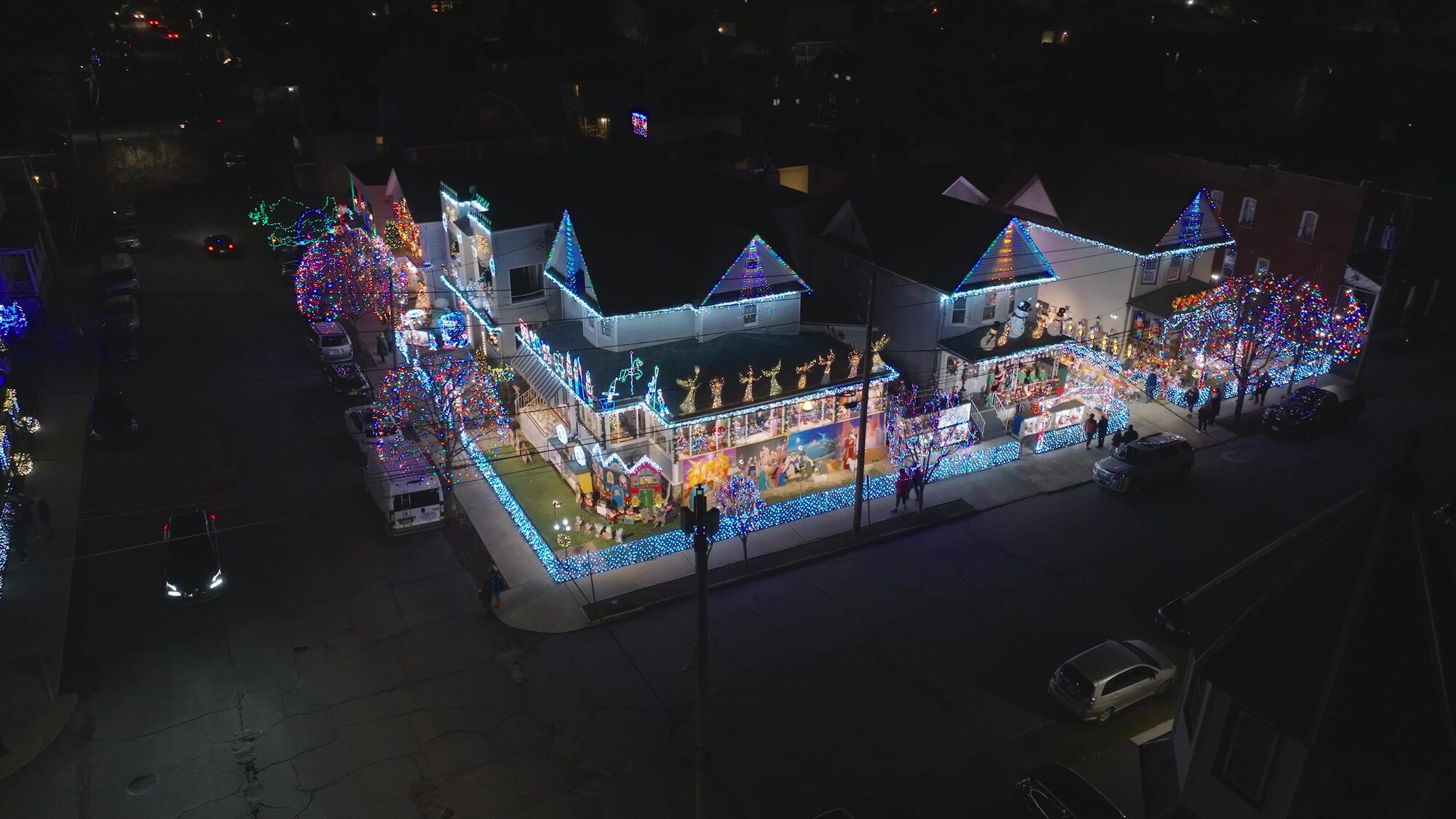 NEPA Christmas Light Displays from Above